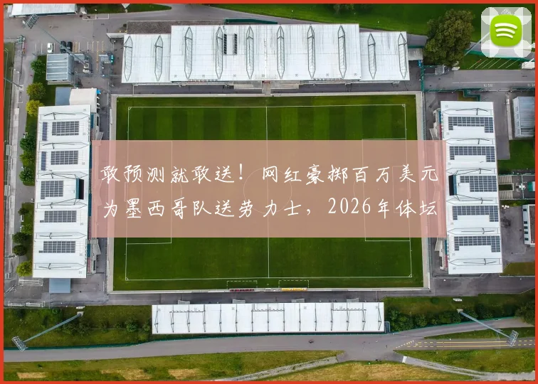敢预测就敢送!网红豪掷百万美元为墨西哥队送劳力士,2026年体坛最“能处”的狠人行为盘点